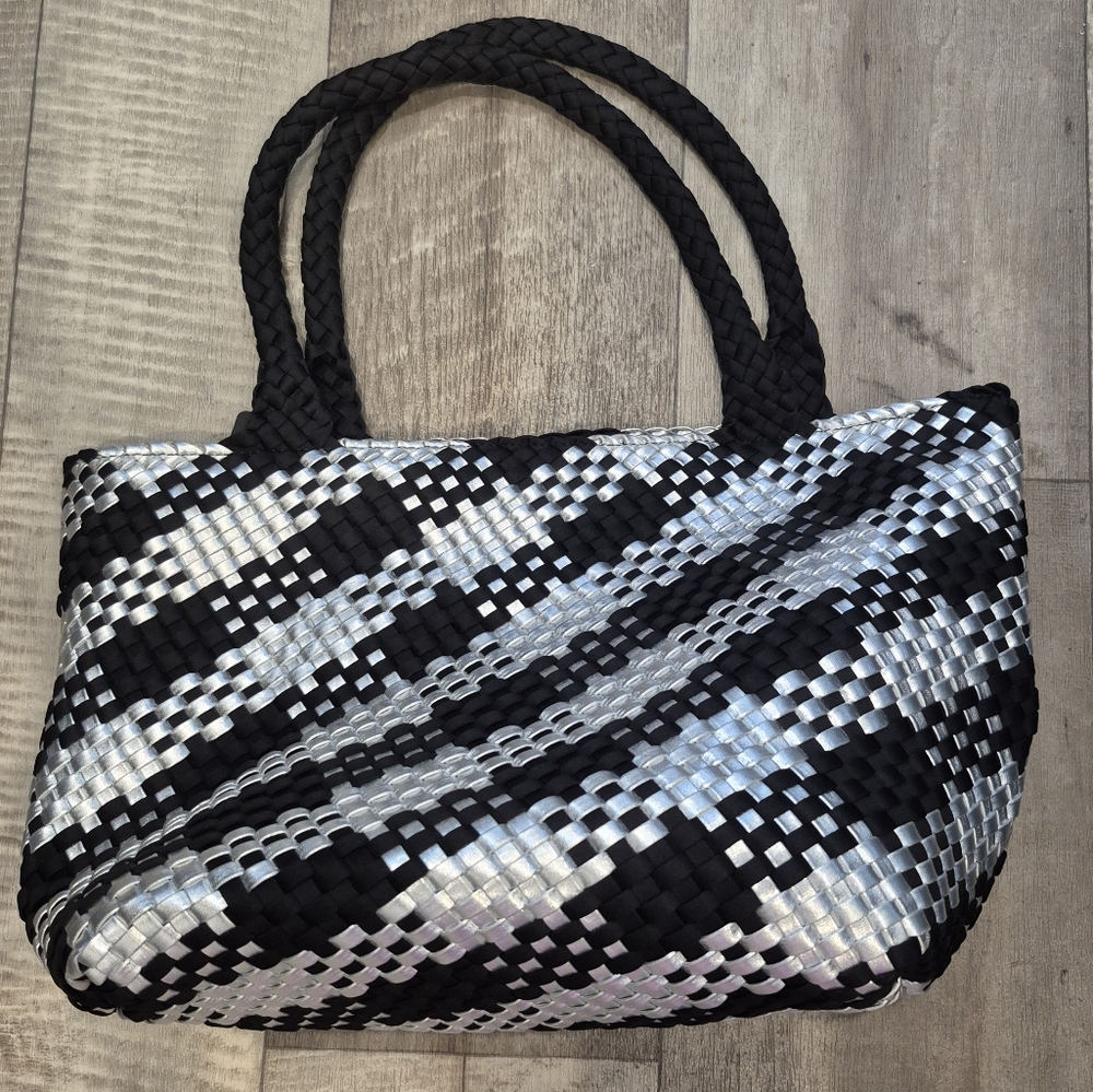 Wildfox Large Woven Double Handle Travel Tote Bag $125 NWOT
